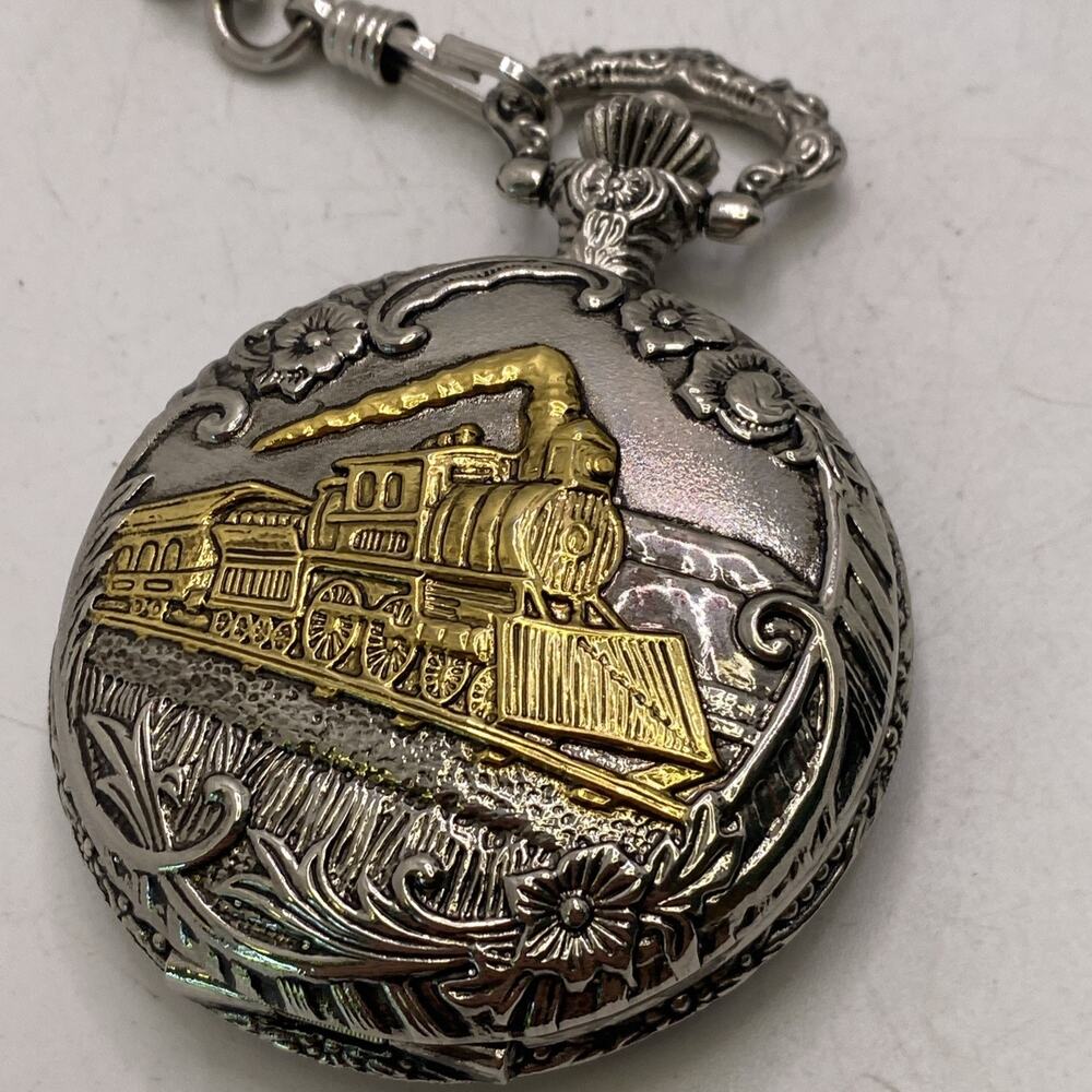 Watch It Train Vintage Pocket Watch New Battery